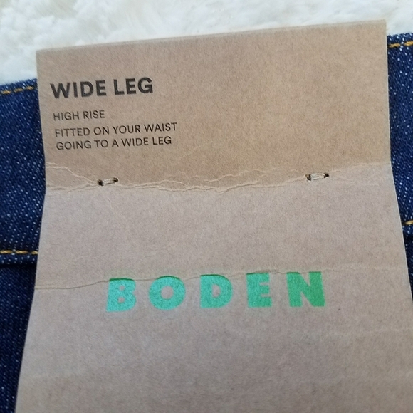 BODEN High Rise Wide Leg Jeans in Indigo - Picture 13 of 13